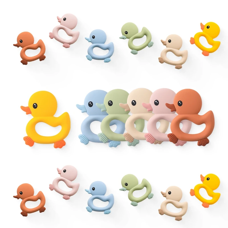 

Baby Toys Cartoon Duck Silicone Teether for Baby NO BPA 0 12 Months Teething Gum Accessory Soft Baby Care Equipment Baby Things