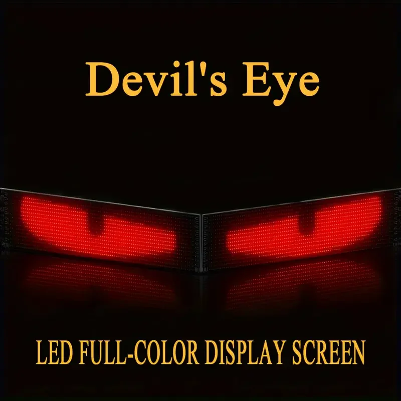 Car LED Flexible Screen 13.7x4 Inches 2pcs USB 5V, APP/remote Control  IP65 Waterproof DIY Programmable Decor Accessory
