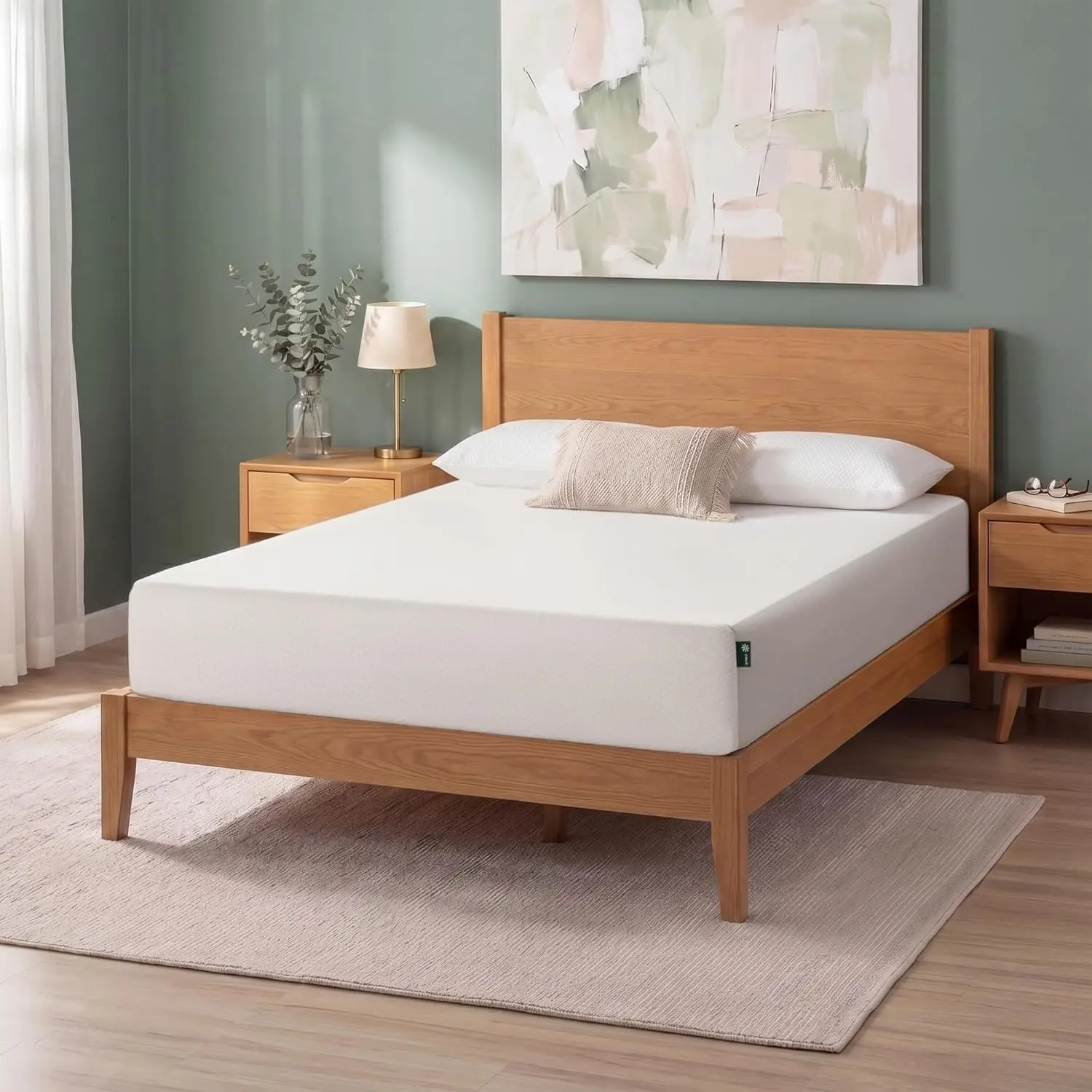 8 Inch Memory Foam Mattress with Green Tea Infused Pressure Relief, Medium Firm Support for All Sleep Positions, Full