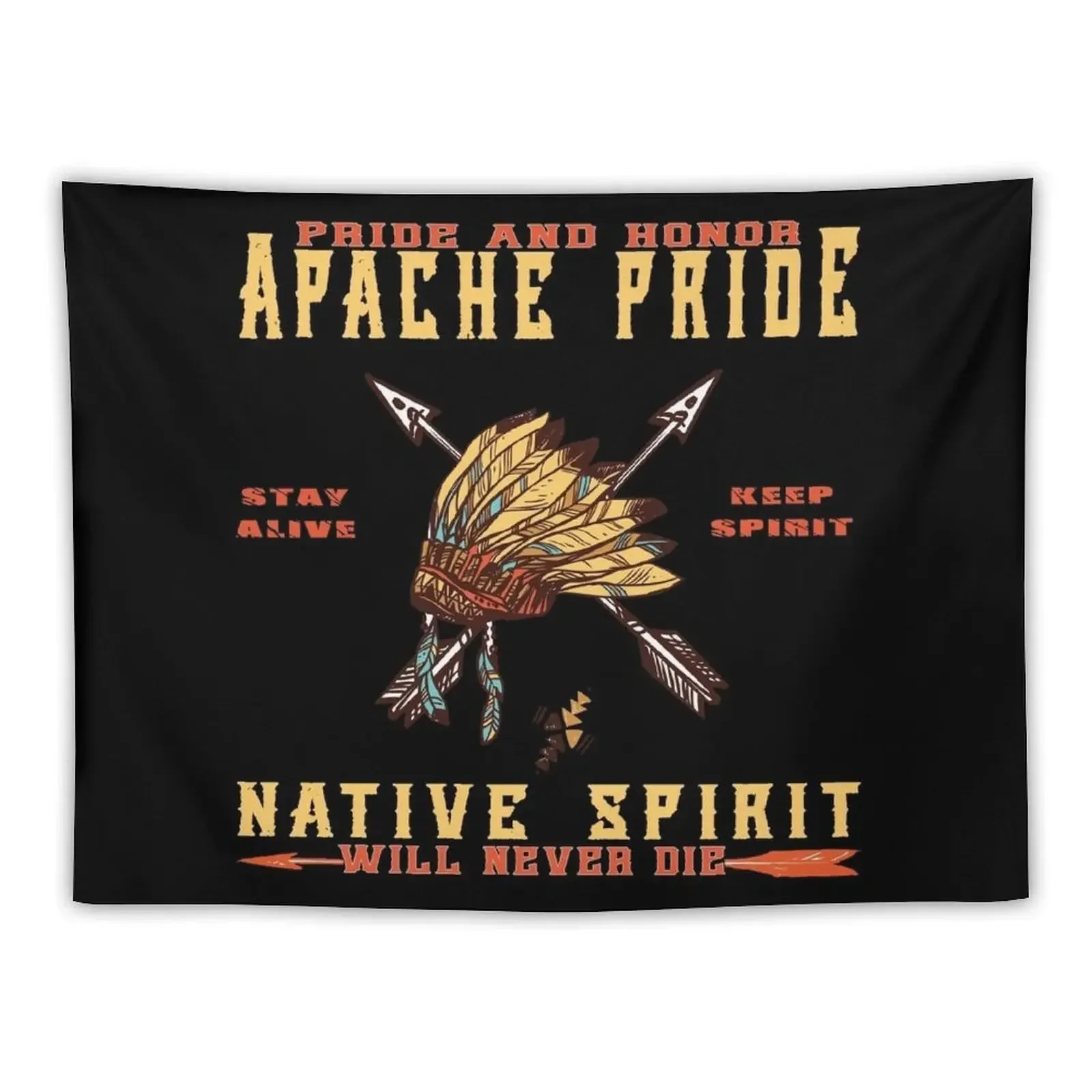 apache pride native spirit Tapestry Carpet On The Wall Room Decorations Aesthetic Tapestry