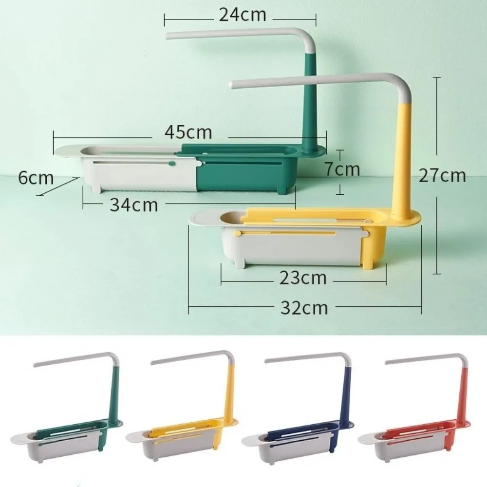 Quality With Drainer Basket Sink Organizer Kitchen Gadgets Scalable Design Soap Sponge Holder Sink Drain Rack Kitchen Sink