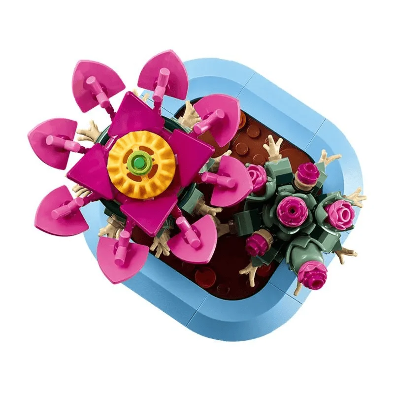 New 482PCS Diy Flower Plant Blooming Cactus man and women Puzzle Building Blocks Toy Ornament Gift - view 4