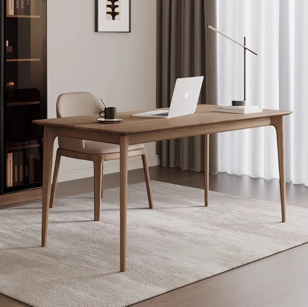 Living room long desk solid wood desk ash wood table one-word long desk study calligraphy table