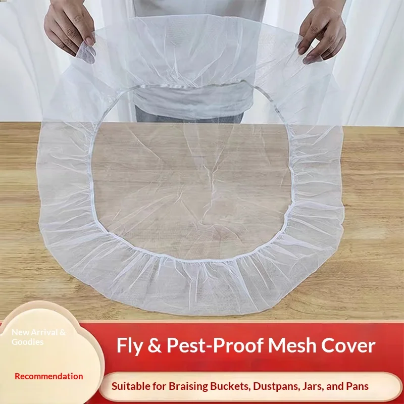 Generic Food Protective Mesh Cover Fine Gauze Fly Mosquito Insect Proof Net For Kitchen Bucket Jar Basin Food Storage