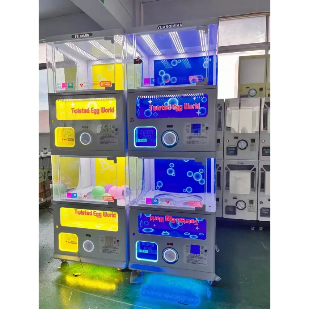 

100-120mm Size Capsule Toys Gachapon Machine Coin Operated Gacha Vending Machine for Shopping Mall