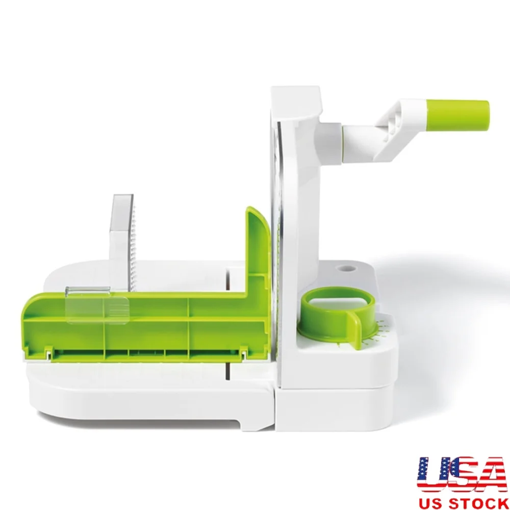 

Multifunctional Deli Slicer Adjustable Thickness Rotary Blade Meat Cheese Bread Safe Easy Clean Compact Storage