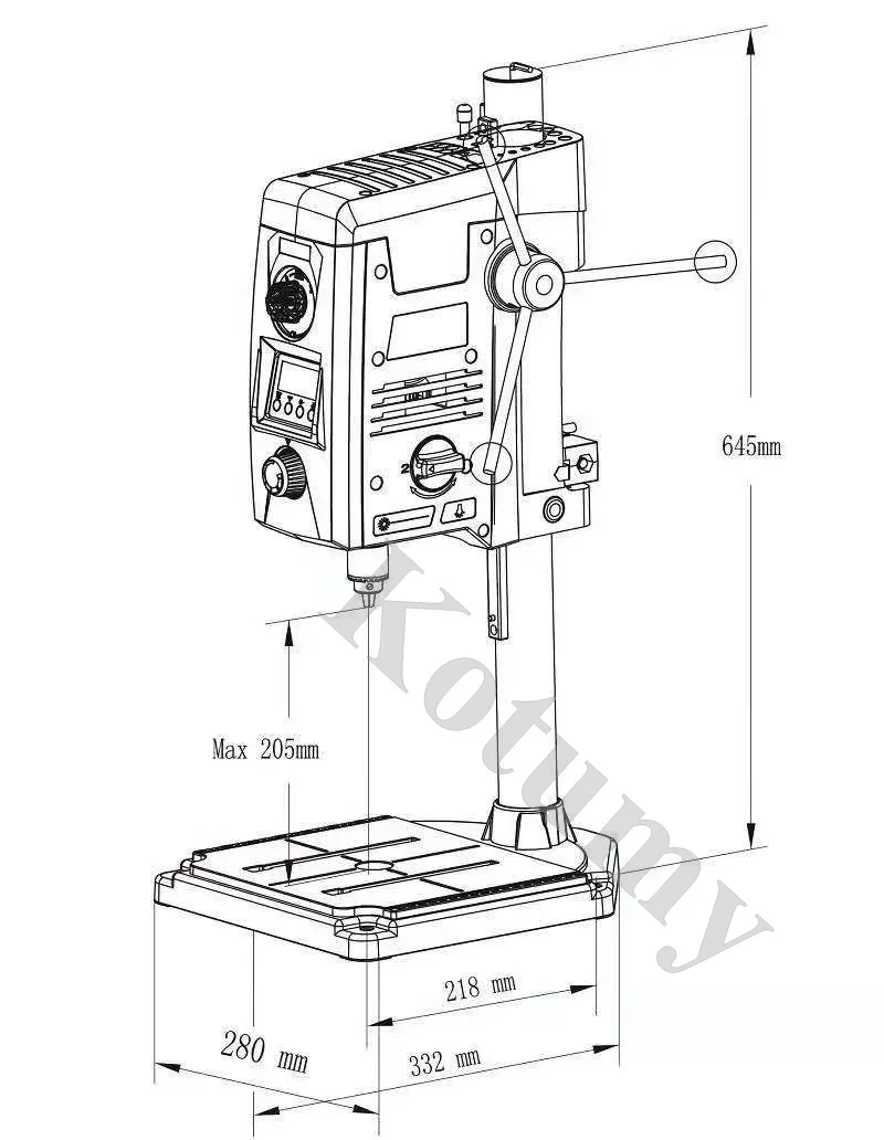 Digital Display High Precision Bench Drill Small Home Hold 220V Industrial Grade Drilling And Milling Machine 90mm