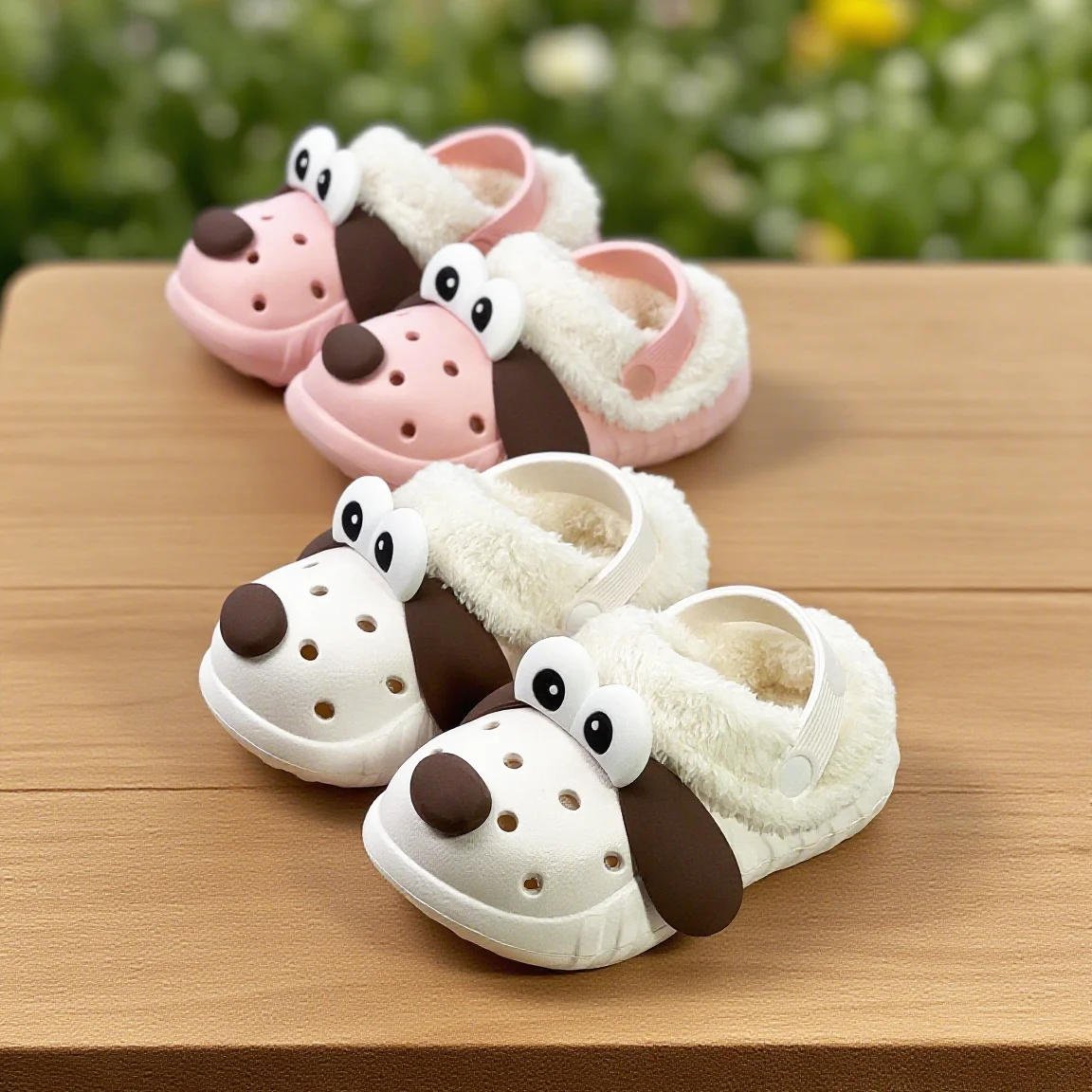 

New direct sales cartoon velvet warm hole shoes for children's cotton shoes, medium size soft soled boys' cotton slippers