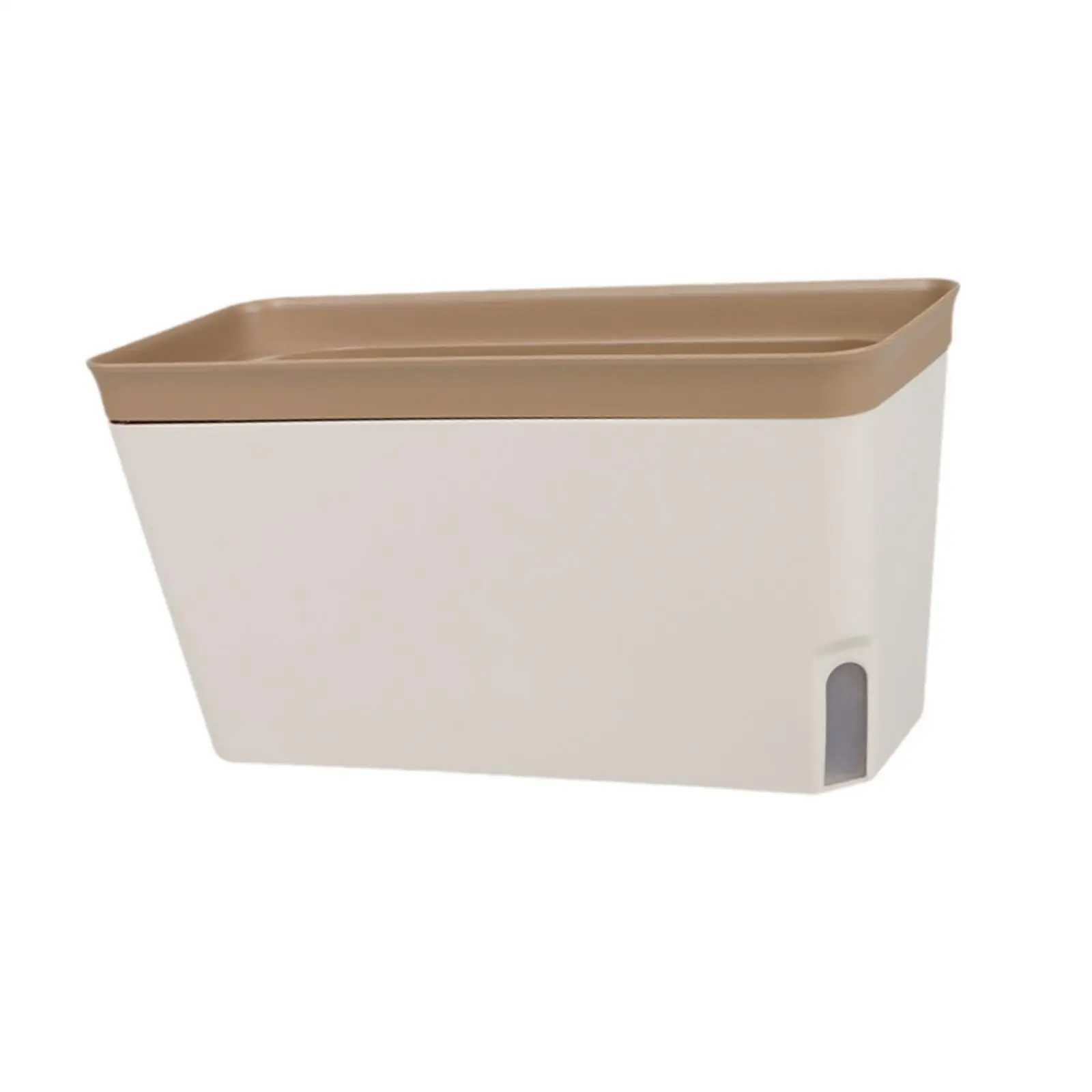 Automatic Water Absorbing Planter with Drainage Large Rectangular Flower Pot for Indoor Outdoor Kitchen Patio Living Room