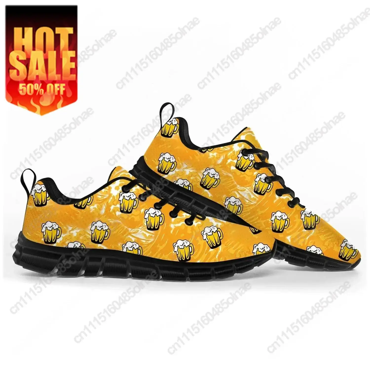 Beer Unisex 3D Print Pop Sports Shoes Mens Womens  Sneakers Casual Custom High Quality Couple Shoes Black
