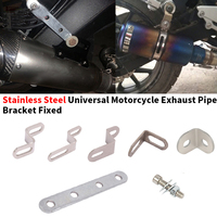 1Pcs Stainless Steel Universal Motorcycle Modified Exhaust Pipe Escape Fixed Ring Racing Ring Z-shaped Strip Piece Bracket Fixed