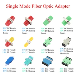 10Pcs Fiber Optic FC ST SC LC APC/UPC Female to ST FC SC LC UPC/APC Female Adapter Single-mode Multimode  Converter Connector