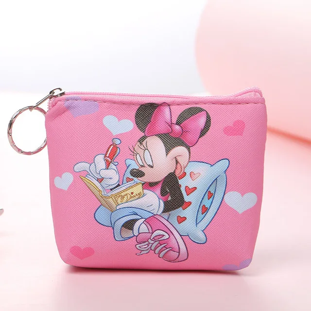 Disney princess children cartoon plush  purses coin pu Mermaid Frozen girl bag coin Elsa Stitch boy Mickey Clutch plush wallet