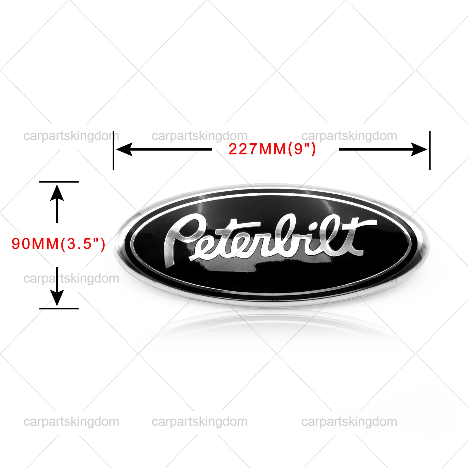 1PC Word Peterbilt Oval 9