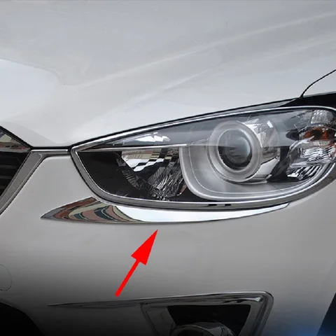 Хромированные накладки на фары для Mazda CX-5 CX5 2012-2016, стиль крышки фары