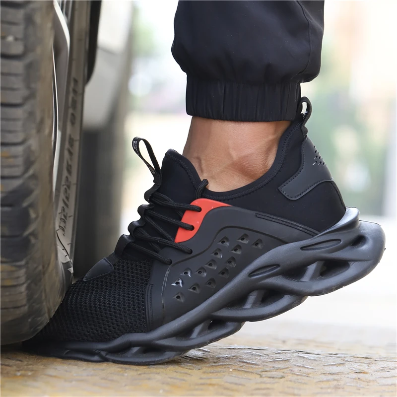 Unisex Women Sneakers Men Indestructible Shoes Work Safety Shoes With Steel Toe Puncture-Proof Male Security Protective Shoes