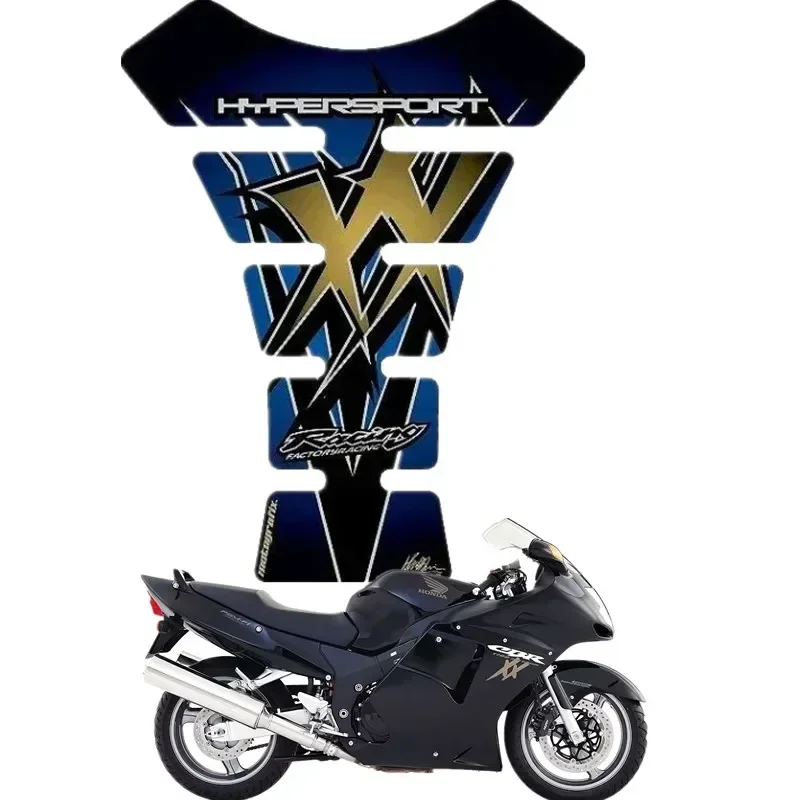 Per Honda CBR1100XX Blackbird 1996 - 2007 Moto Tank Pad Protector 3D Gel Sticker decalcomania-blu