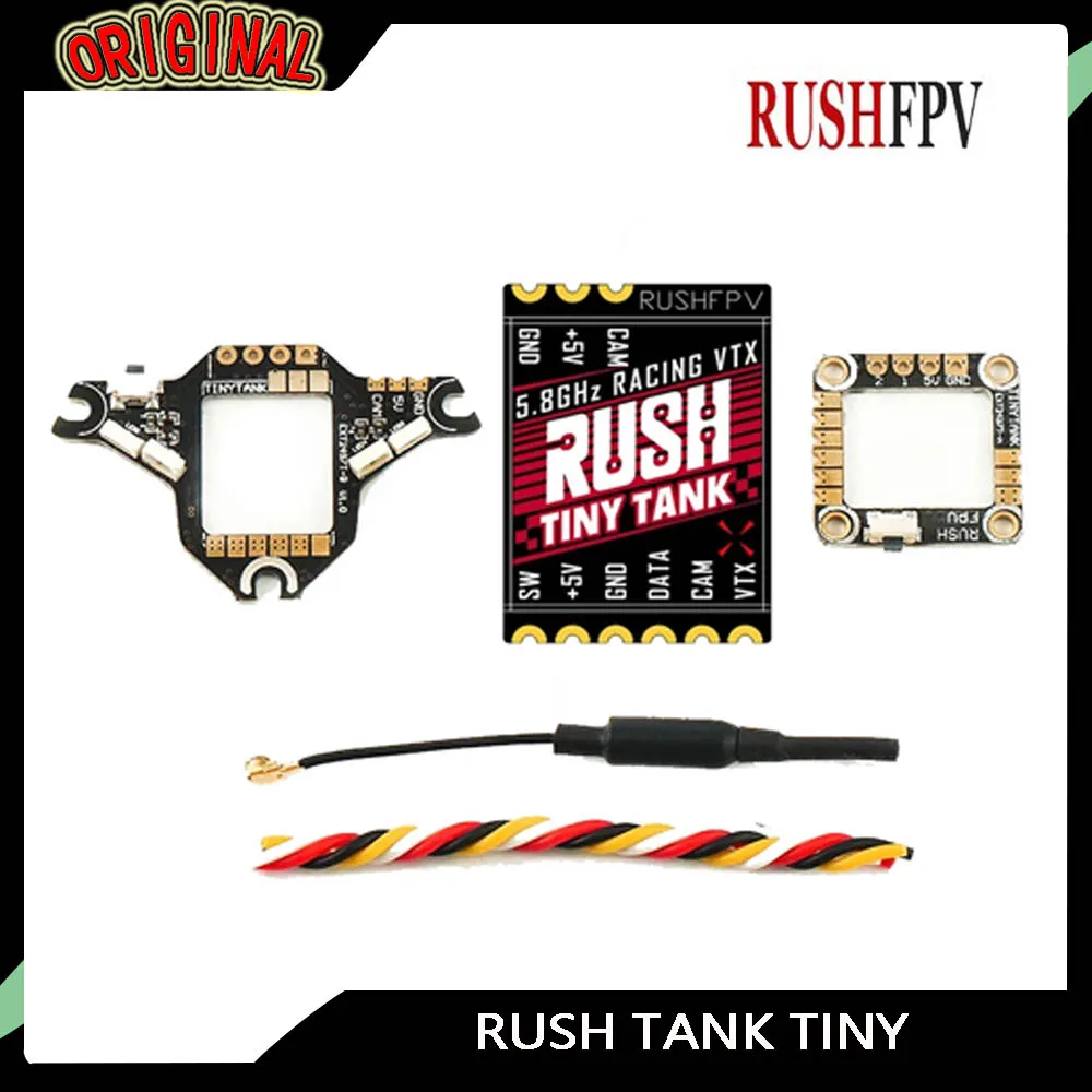 RUSH TINY TANK VTX 48CH 350mW transmisor 5V entrada con placa de expansión LED transmisor FPV para palillo de dientes de carreras con visión en primera persona Whoop