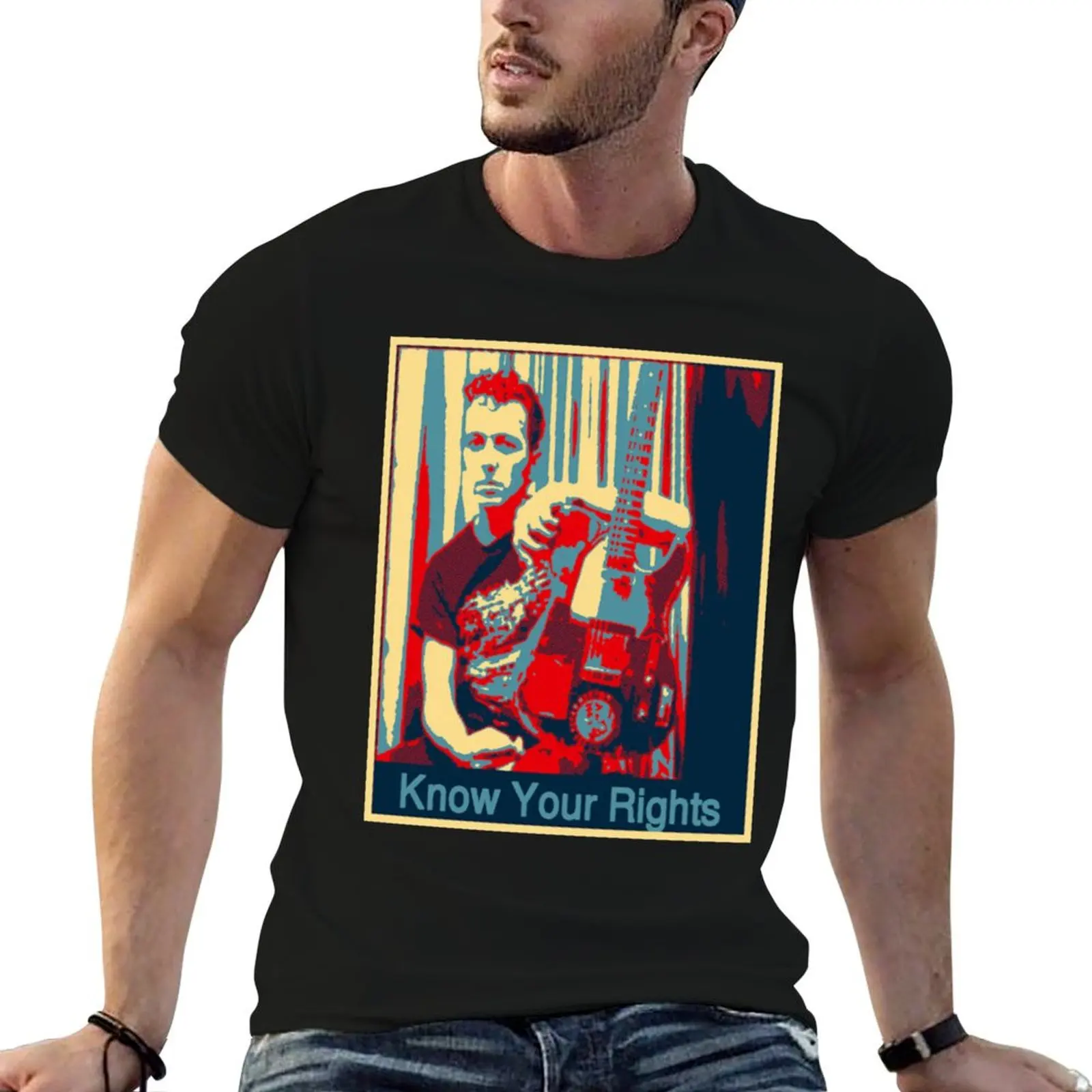 

Joe Strummer Know Your Rights T-Shirt anime clothes blacks custom shirt sublime oversized t shirt men