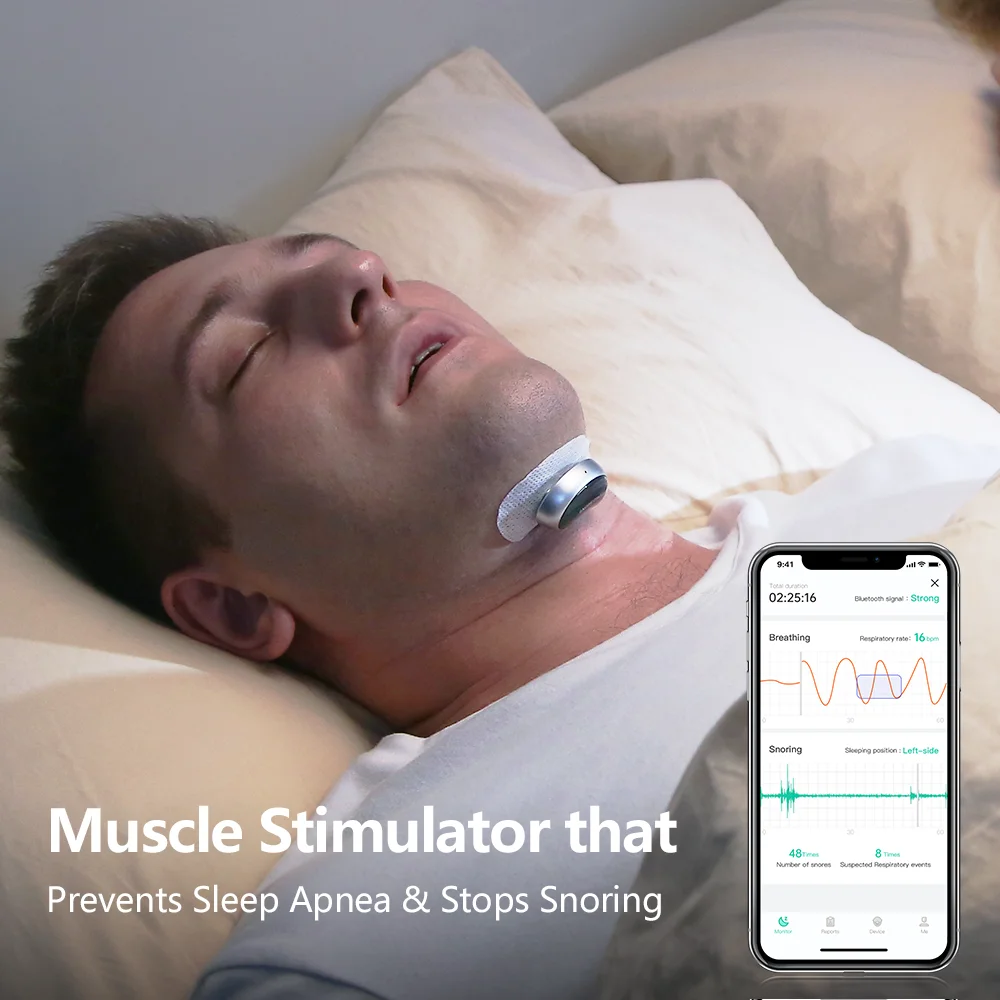 

Prevent Sleep ApneaSnore stopper Anti Snore Prevents Smart Electronic Muscle Stimulator Comfortable Sleep Snoring Solution