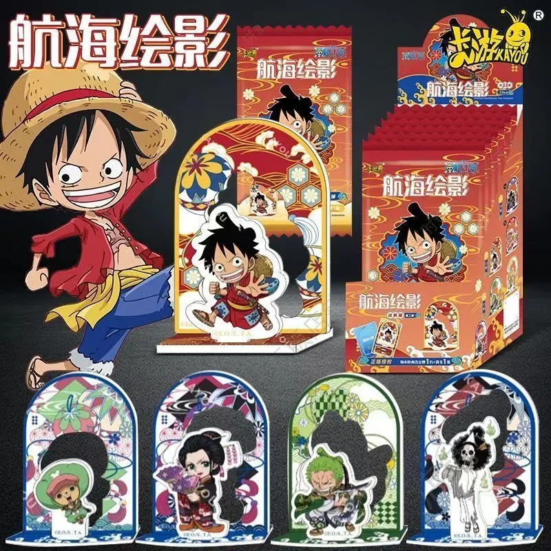 

KAYOU Genuine One Piece Collection Hobby Cards Monkey D. Luffy Kaido Zoro Sanji Stand Up Desktop Decoration Collection Card