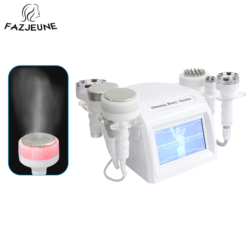 6 in 1 80K Cavitation Radio Frequency Device Face Body Tighten Slimming Weight Loss Anti-wrinkle Anti-cellulite Beauty Machine
