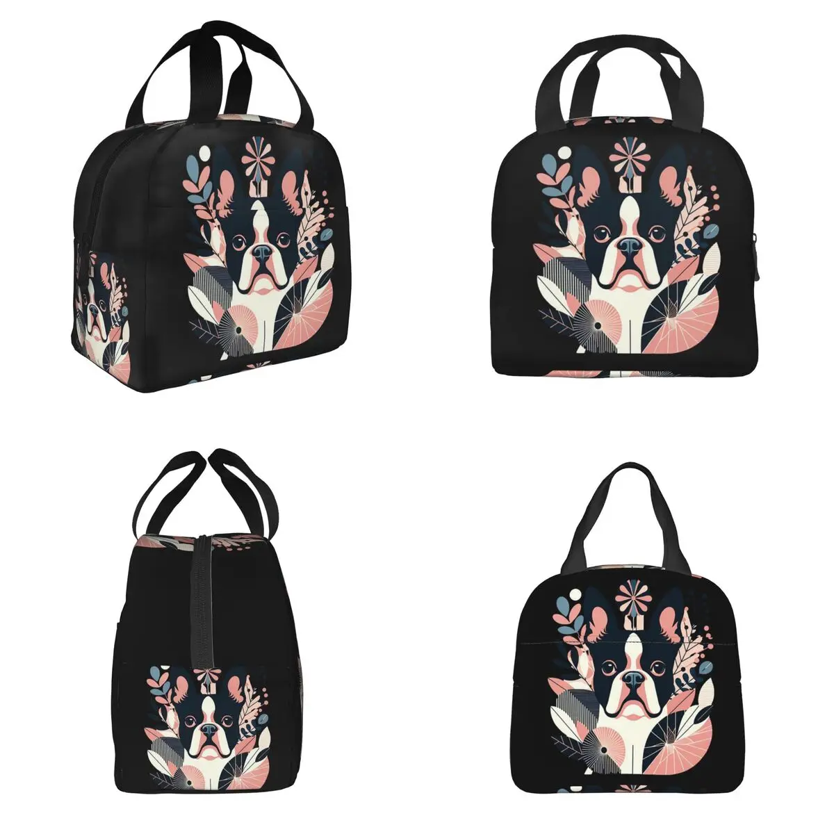 الكلب جرو الحب الحيوان هدية بوسطن الثور جحر معزول حقيبة الغداء للنساء الاطفال المحمولة صناديق الطعام علب الاغذية الحرارية حمل