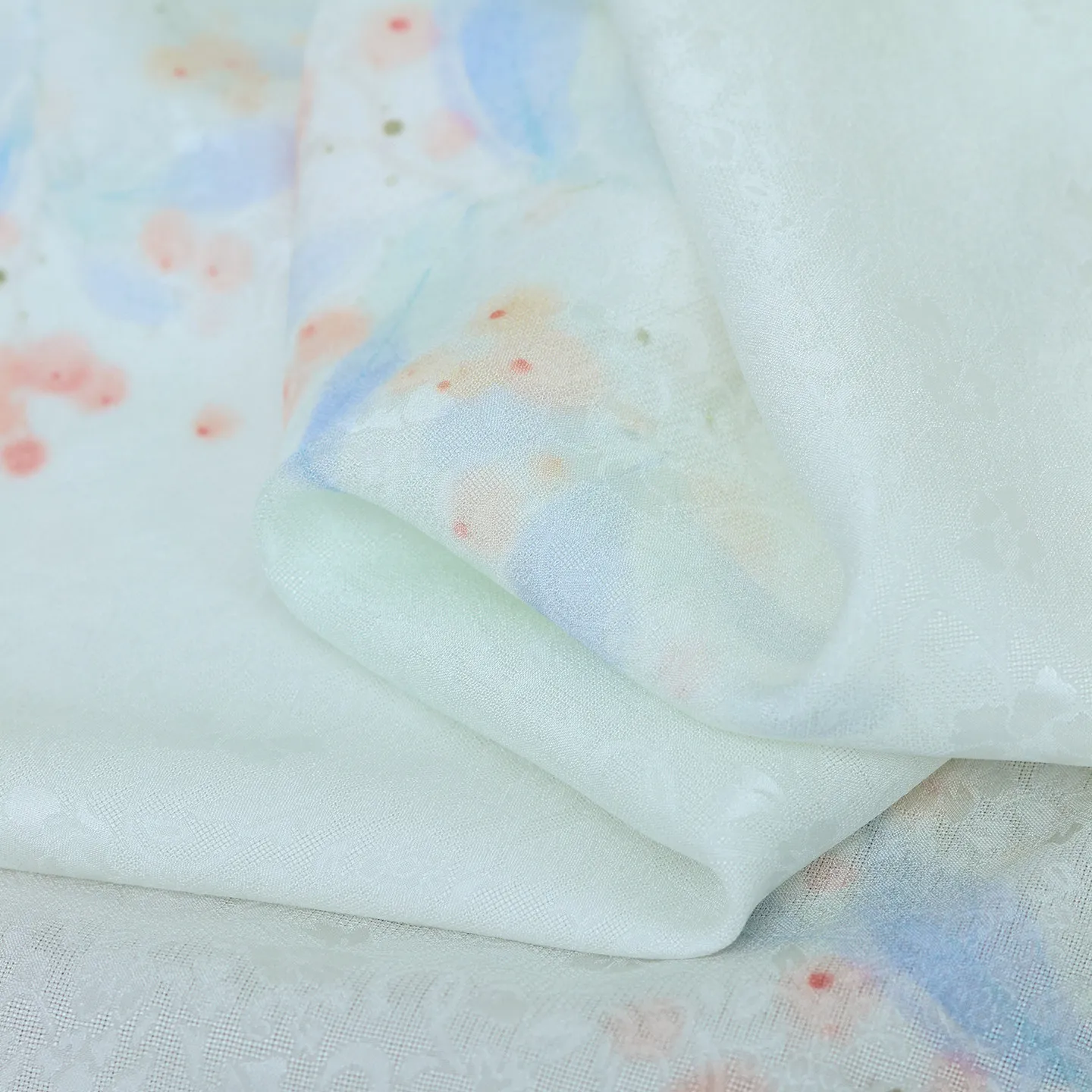 High Quality Begonia and Silk Jacquard Radish Silkworm Silk Fabric Hanfu Chinese Cheongsam Designer Cloth