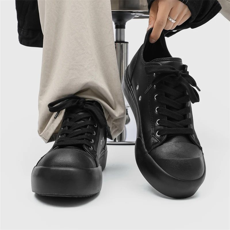 

Маленькие нишевые простые модные классические повседневные туфли с перевернутым носком на толстой подошве, удобные спортивные износостойкие универсальные туфли для доски