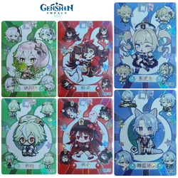 Genshin Impact QR series Collection card ambra Kamisato Ayato personaggi Anime abbronzante flash card Cartoon toys regalo di natale