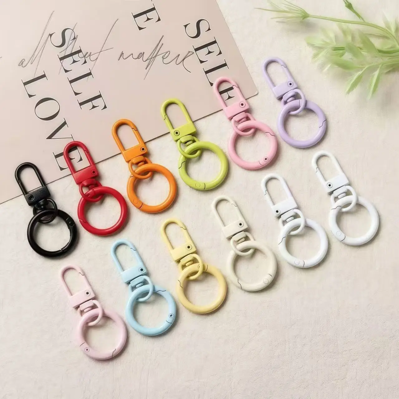 

10PCS Colorful Lobster Clasp Hooks Metal Plated Clasps with Coil For DIY Jewelry Making Dog Keychain Bracelet Accessories
