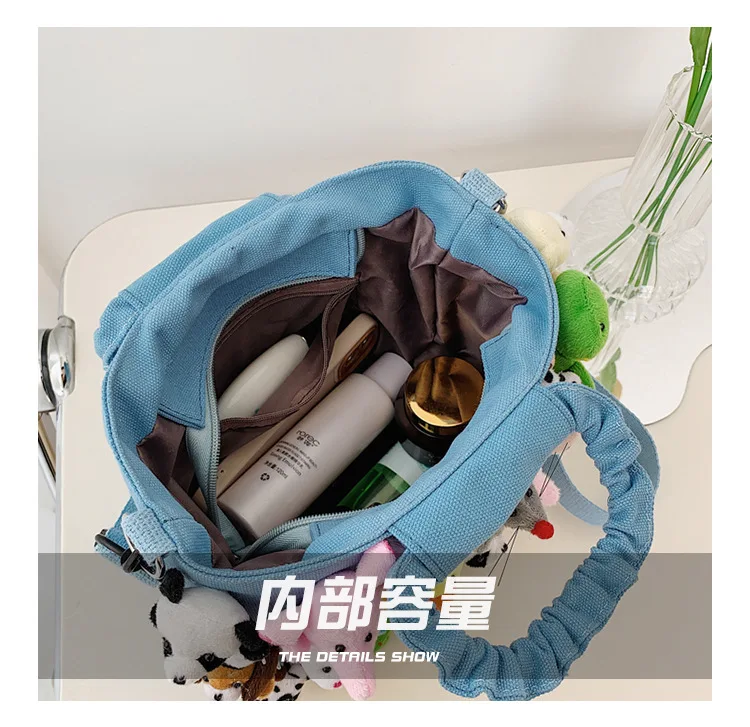 Bolsos y monederos con diseño de cubo de mezclilla para mujer, bolsos de hombro femeninos, bolsos cruzados, decoración de juguetes de dibujos