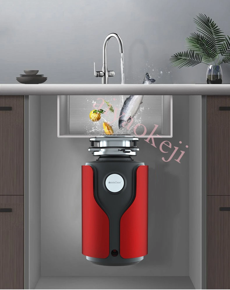 Household Garbage Disposal Crusher Kitchen Food Waste Disposer Remote Control Food Residue Grinder