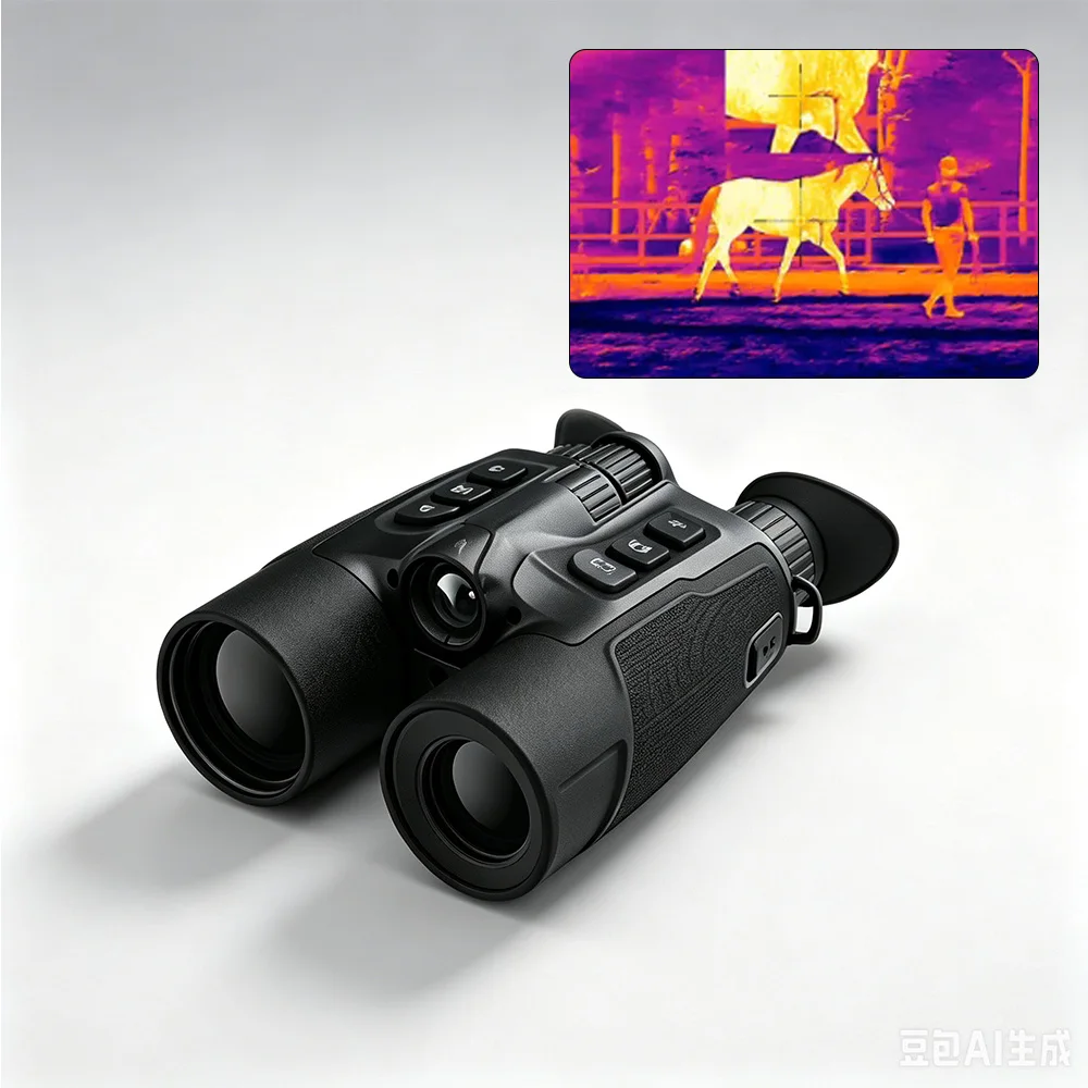 640x512 Thermal Imaging Scope With Laser Rangefinder 50mm Focal Length Night Vision Scope For Wildlife Observation/Hunting