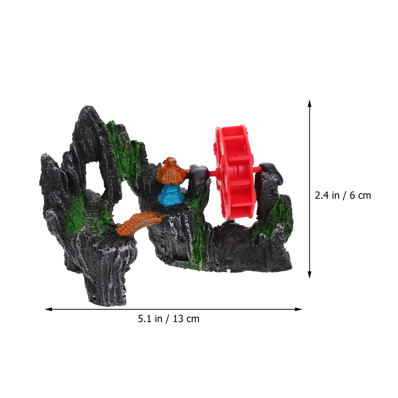 

Rockery Waterwheel Ornament Fish Tank Mountain Decor Aquarium Decoration Artificial Aquarium Ornament Landscape Rockery Fish