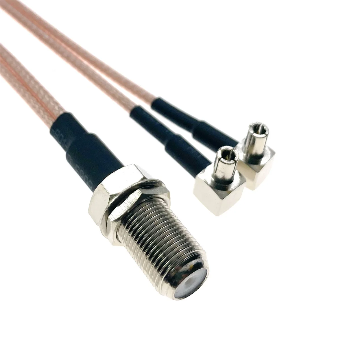 RG316 F Female jack to 2x TS9 Male Right Angle plug Connector Y Type 50Ohm Low Loss Jumper Coax RF Cable