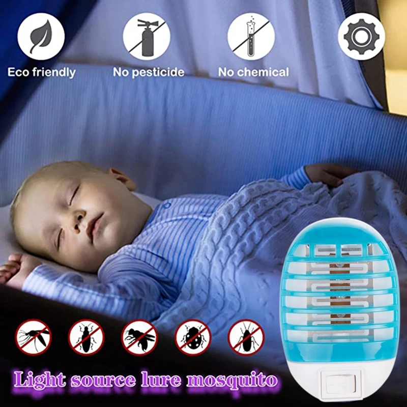 AD-Mosquito eletrônico Zapper com luzes, armadilha interna da mosca, assassino do mosquito, sala de estar, casa, quarto, escritório