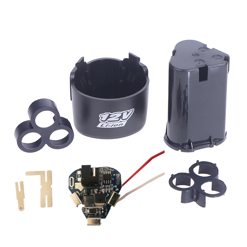 Imagem -03 - Bms 18650 Lithium Box Circuit Pack Case Shell Mão Poder Broca Li-ion Bateria Proteção Board 3s 12v dc Ferramenta Elétrica