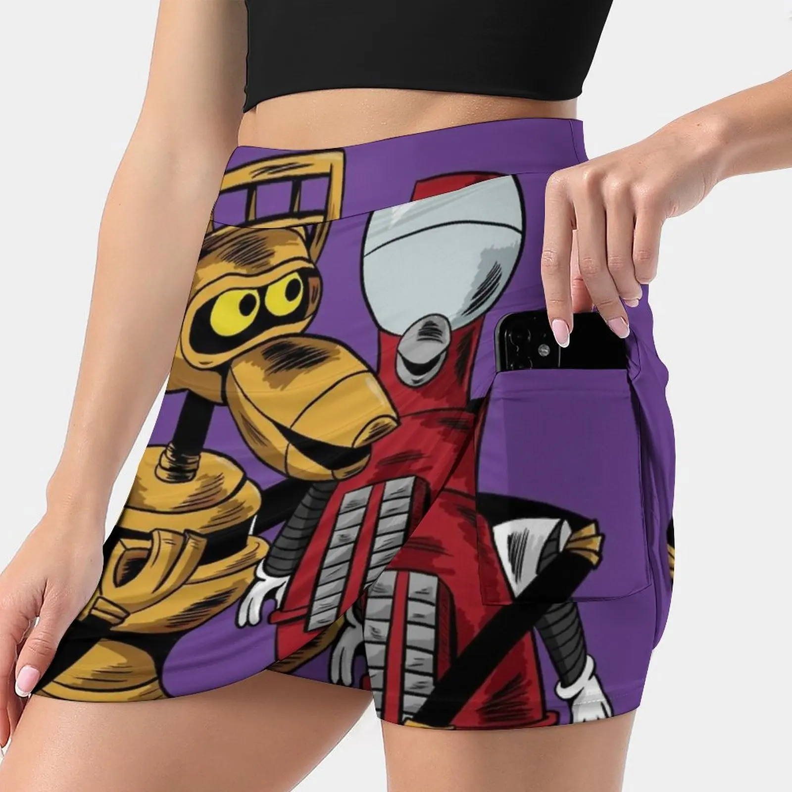 Mystery Science Theater 3000 Women's skirt With Pocket Vintage Skirt Printing A Line Skirts Summer Clothes Mst3K Mystery