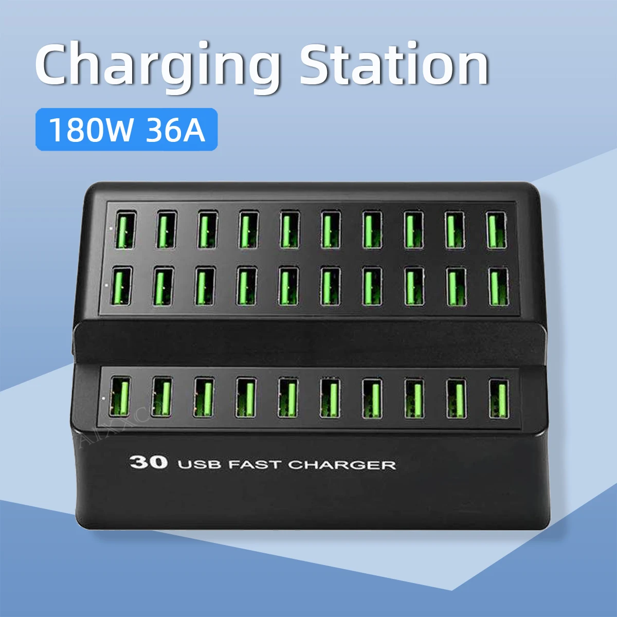 

30 Ports USB Charging Station Multi Dock 180W 36A USB Charger for iPhone Samsung Xiaomi Home Office Mobile Phone Tablet