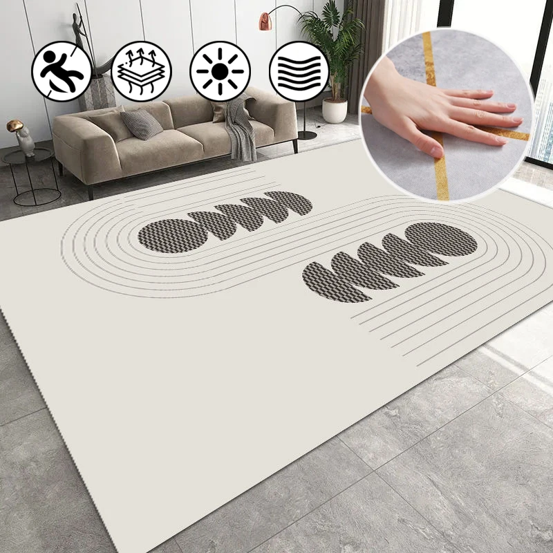 

Modern light luxury carpet Japanese and Korean style fashion dirty non-slip rugs for living room bedroom home decoration mat