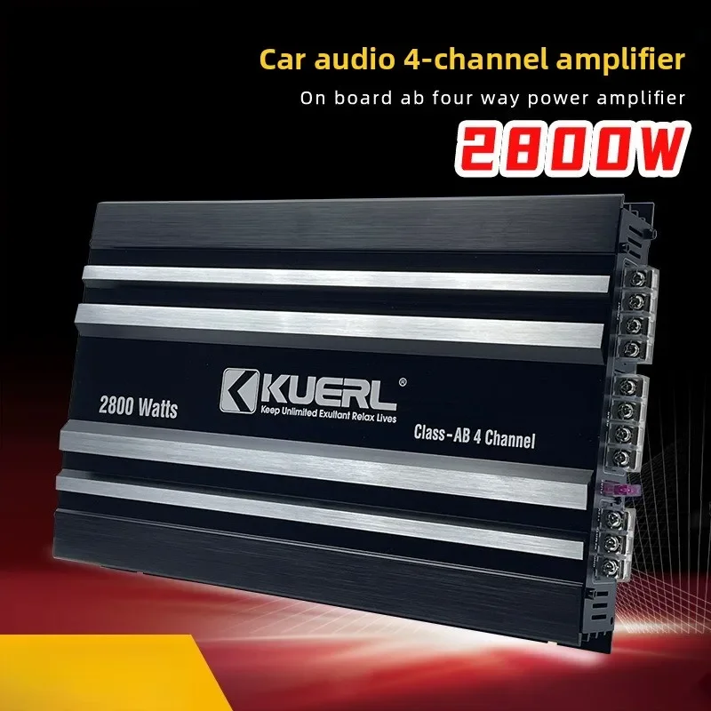 Stable 4 * 75W Car Audio Modified Power Amplifier Class AB Four-channel Four-channel Car Power Amplifier