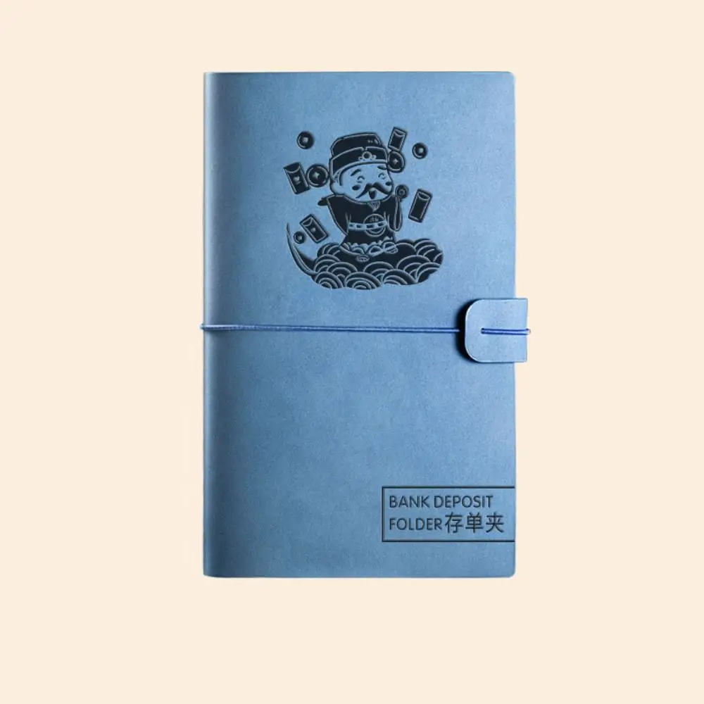 PU Leather Bill Planner Binder Loose-leaf Reusable Money Budget Binder Cash Envelopes Transparent Savings Challenges Notbook