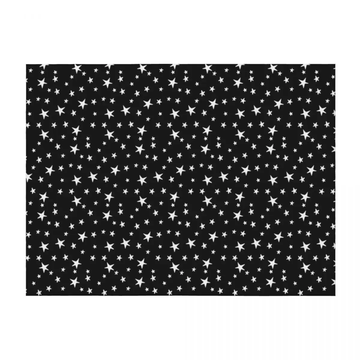 

Mini Stars - White on Black Throw Blanket christmas decoration Winter beds decorative Bed linens Blankets