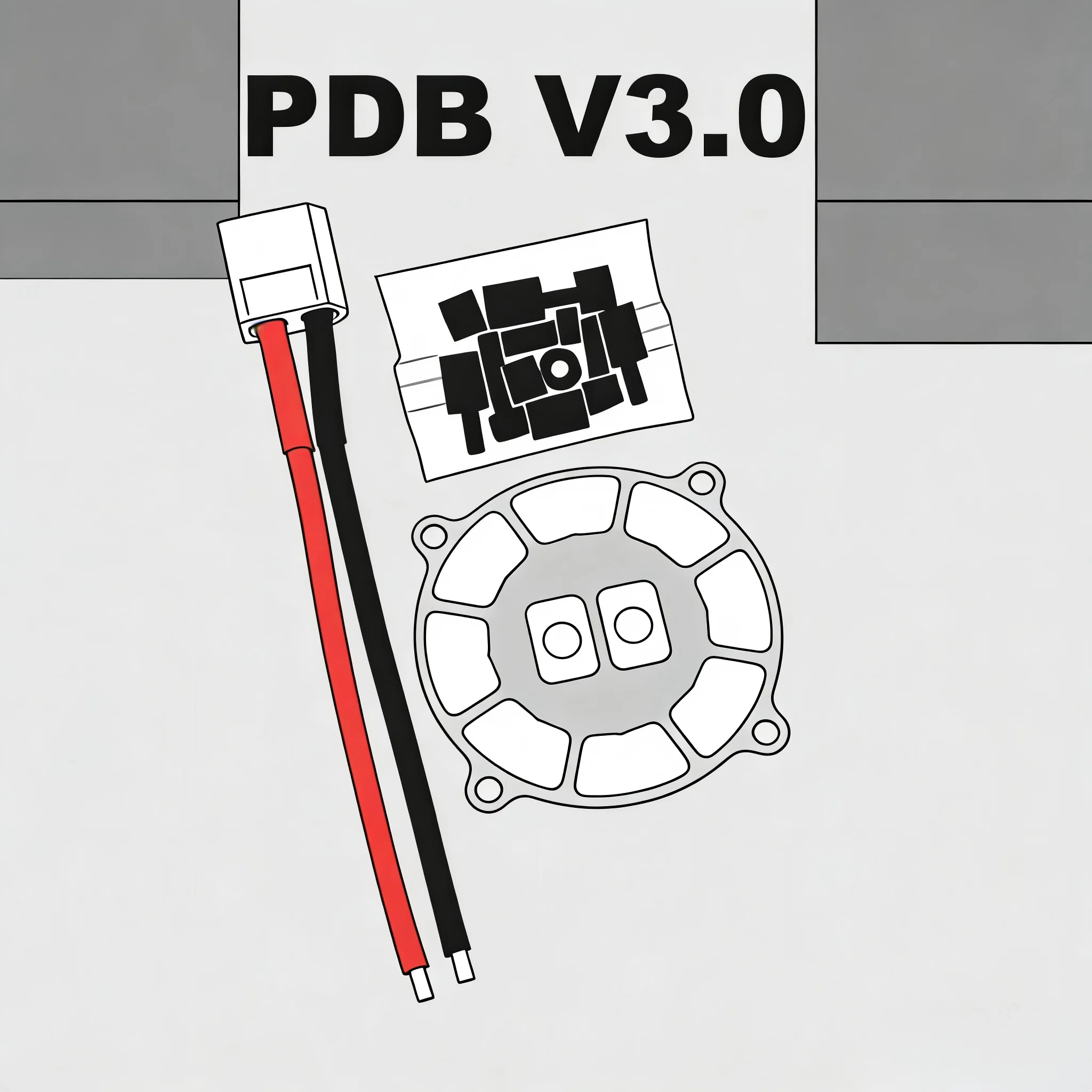 Angeltoy Power Distribution Board PDB Quadcopter Power Hub Power Distribution Board PDB V3.0 With XT60 Line Port