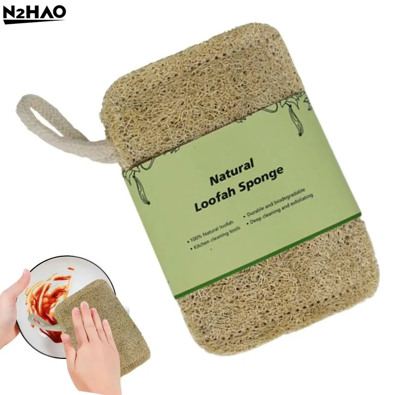Loofah Dish Sponge Scouring Pad Luffa Dish Towel Washing Cloth Sponge Loofah Scrub Pad Dish Pot Oil Stain Removing Scrubber