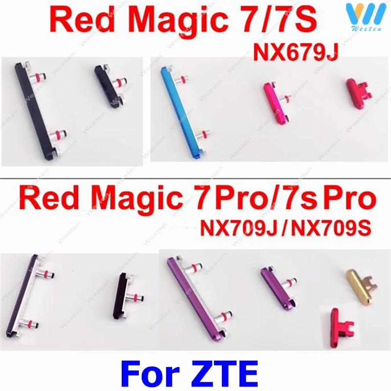 New For ZTE Nubia Red Magic 7 7S NX679J ON OFF Power Volume Swith Button Gaming Side Keys Repair Parts 7Pro NX709J 7S Pro NX709S