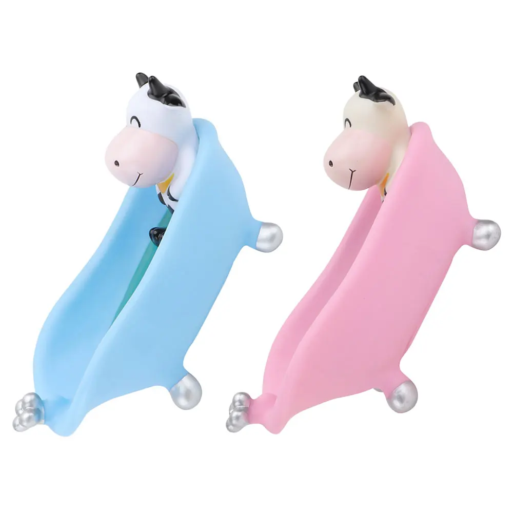 

2Pcs Cartoon Holder Cute Bathroom Soap Tray Bathtub Bathroom Tray Sink Soap Cases Drainage Travel Vinyl Shower Kitchen