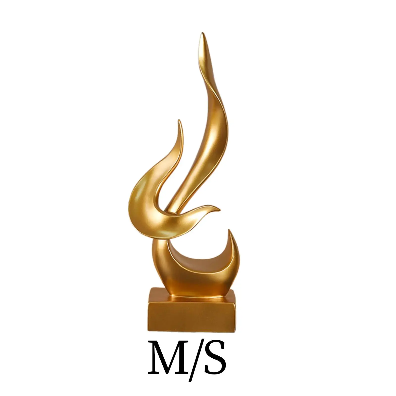 

Abstract Flame Statue Minimalist Resin Art Figurine Flame Sculpture for Entryway