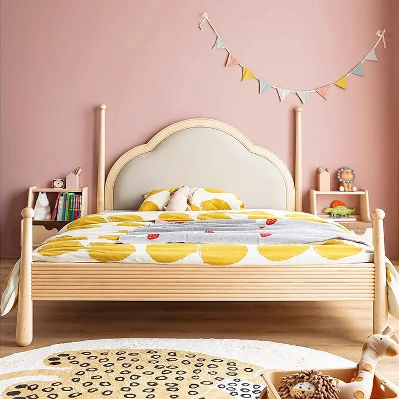 Nordic Simplified Solid Wood Cherry Wood Box Bed 1.5/1 Japanese Black Walnut High Box Storage Double Bed